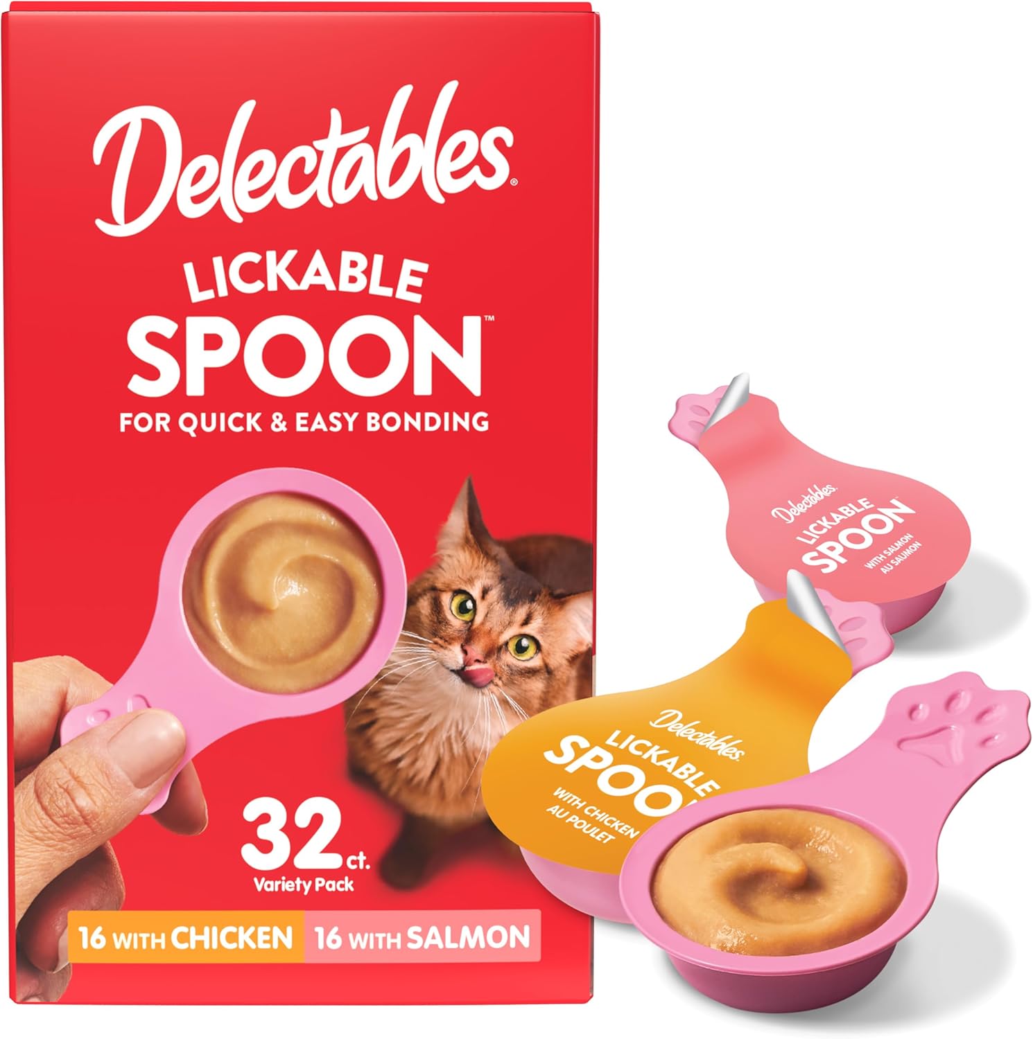 Promo image for Hartz New Delectables Lickable Spoon Interactive Lickable Cat Treats for Quick & Easy Bonding, Variety Pack 32ct
