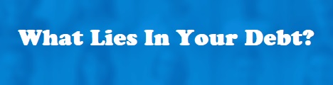Promotional banner for What lies in your debt?